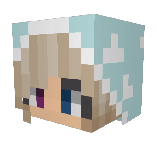 LexaRae9 Minecraft avatar head, 3D render