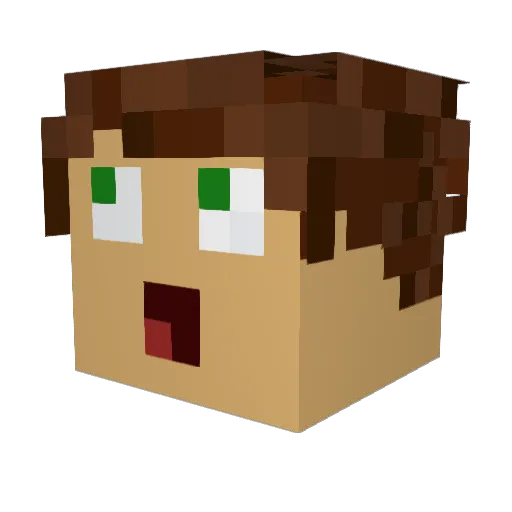 LexanKB Minecraft avatar head, 3D render