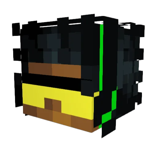 LexandTV Minecraft avatar head, 3D render