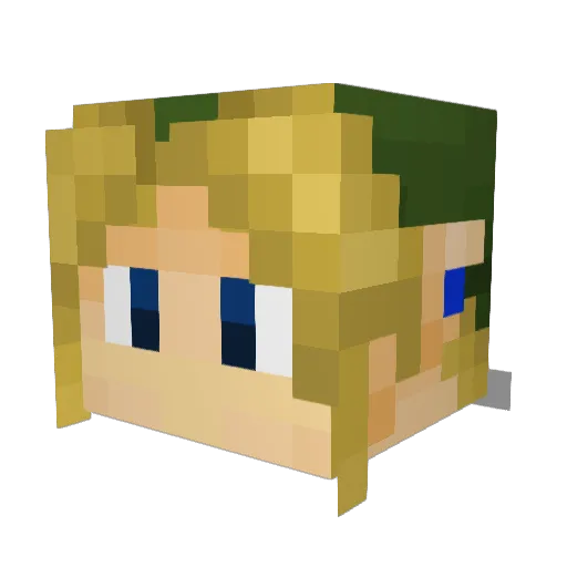 Lexandor Minecraft avatar head, 3D render