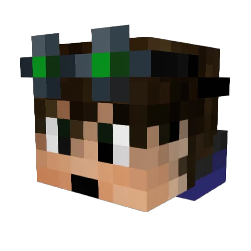 Lexart7884 Minecraft avatar head, 3D render