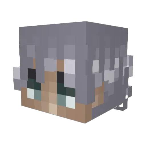 Lexde01 Minecraft avatar head, 3D render