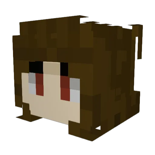 Lexelats Minecraft avatar head, 3D render