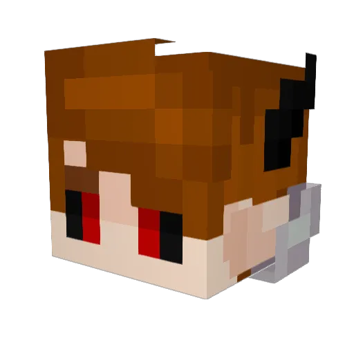 LexerGaming Minecraft avatar head, 3D render
