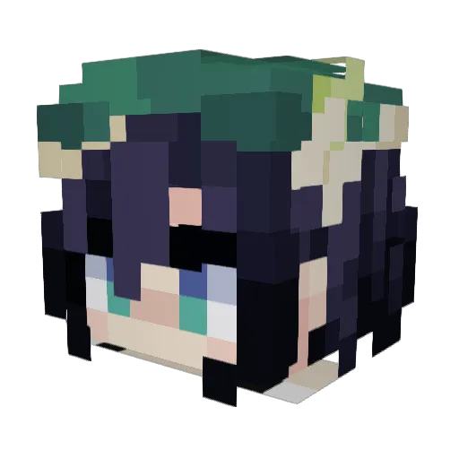 Lexfully Minecraft avatar head, 3D render