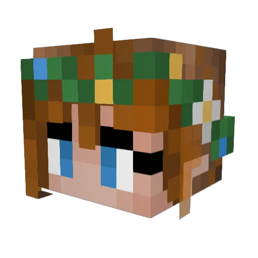 LexiBe4r Minecraft avatar head, 3D render