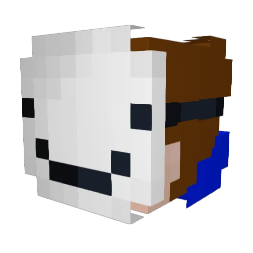 LexiMercedez Minecraft avatar head, 3D render