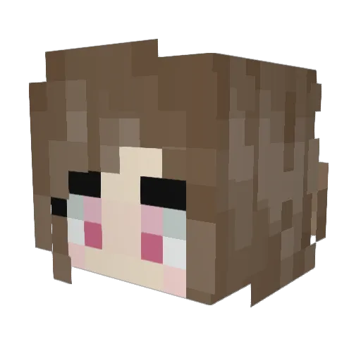 LexiNewt_27 Minecraft avatar head, 3D render