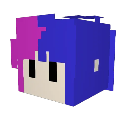 LexiZargon Minecraft avatar head, 3D render
