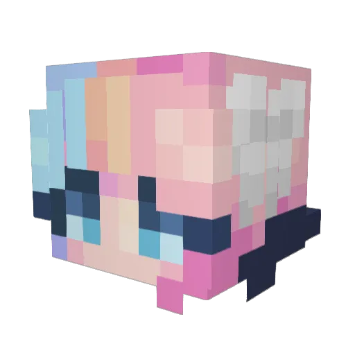 Lexi_Mr Minecraft avatar head, 3D render
