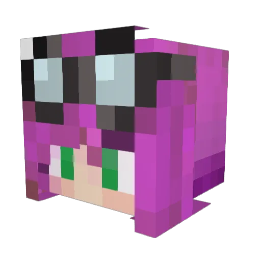 Lexi_Rxse Minecraft avatar head, 3D render
