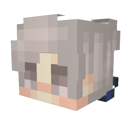 Lexiadao Minecraft avatar head, 3D render