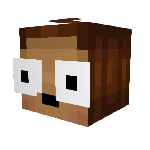 Lexibor Minecraft avatar head, 3D render