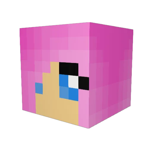 Lexicafe Minecraft avatar head, 3D render