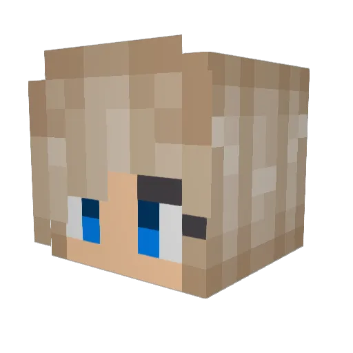 Lexicraft Minecraft avatar head, 3D render