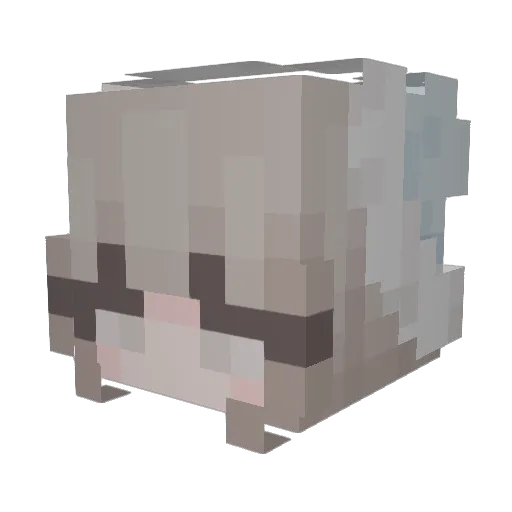 Lexiegp Minecraft avatar head, 3D render