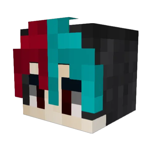 Lexiequeen Minecraft avatar head, 3D render