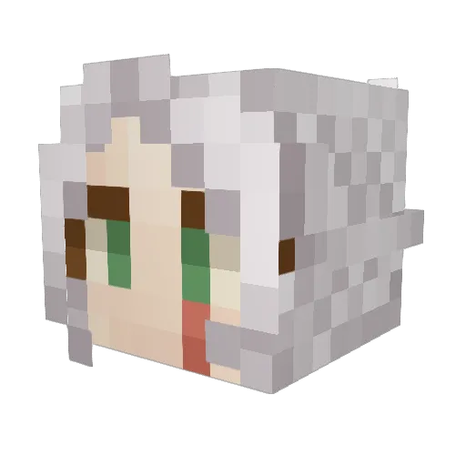 Lexins Minecraft avatar head, 3D render