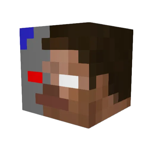 Lexioxy Minecraft avatar head, 3D render
