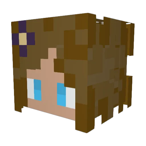 Lexipedia03 Minecraft avatar head, 3D render