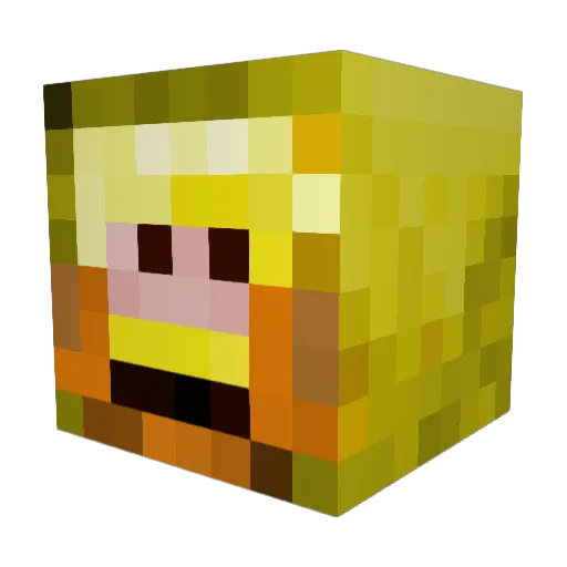 Lexo418 Minecraft avatar head, 3D render
