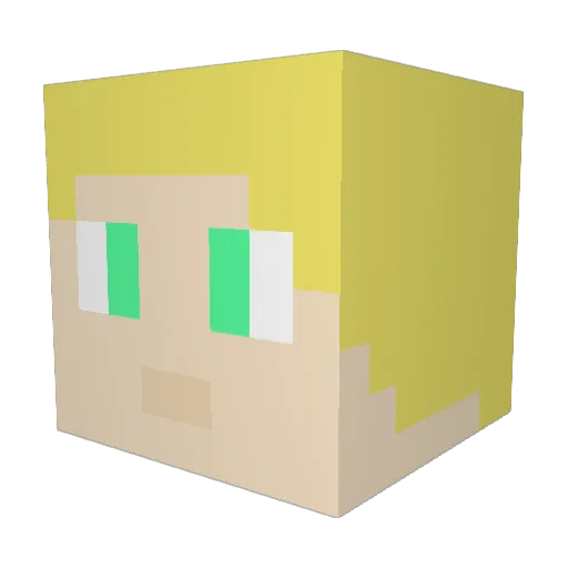 LexoElite Minecraft avatar head, 3D render