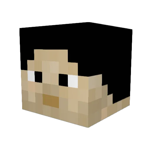 LexoRavi Minecraft avatar head, 3D render