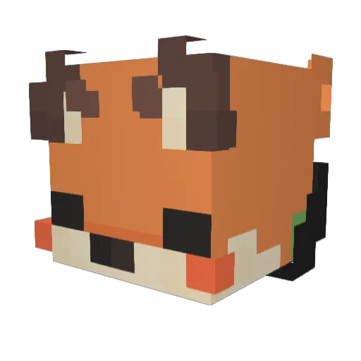 Lexolys Minecraft avatar head, 3D render