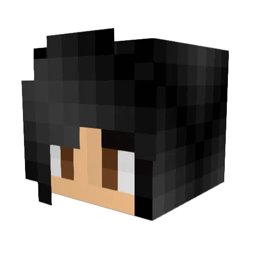 Lexoms Minecraft avatar head, 3D render