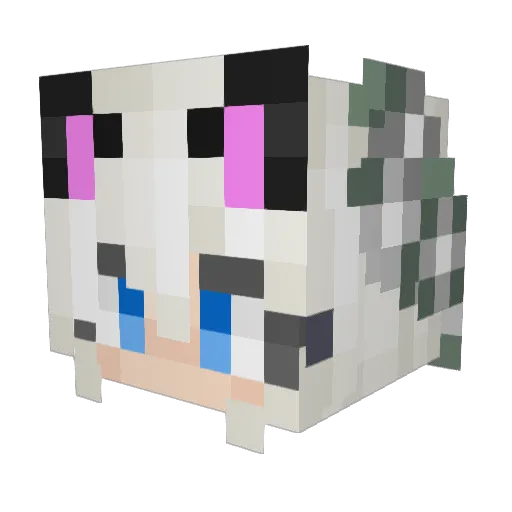 Lexos98 Minecraft avatar head, 3D render