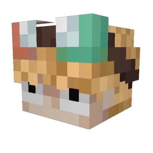 Lexsmelliott Minecraft avatar head, 3D render