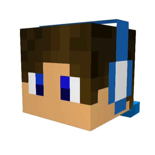LextZip Minecraft avatar head, 3D render