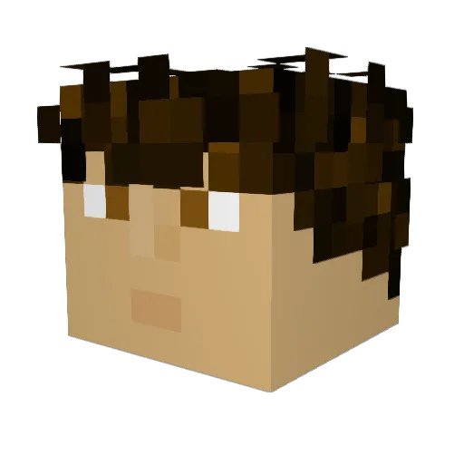 Lextmo Minecraft avatar head, 3D render