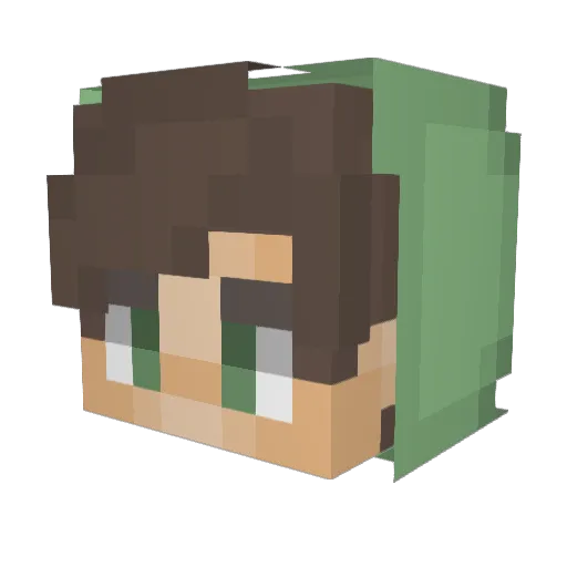 Lexty_ Minecraft avatar head, 3D render