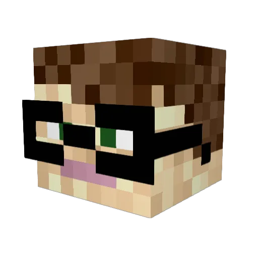 LexusKl Minecraft avatar head, 3D render
