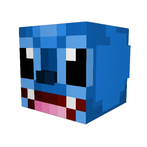 Lexvu Minecraft avatar head, 3D render