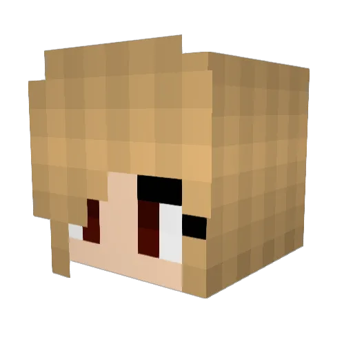 LexxWwK Minecraft avatar head, 3D render