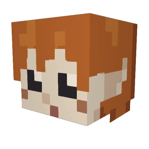 LexyBoiii Minecraft avatar head, 3D render