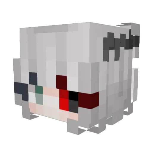 LexyFushiguro Minecraft avatar head, 3D render