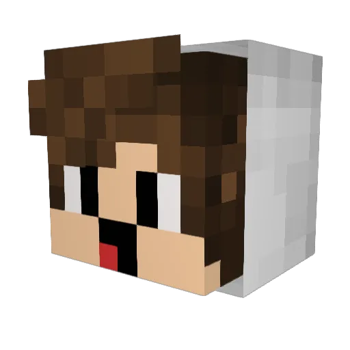 LexyHelen Minecraft avatar head, 3D render