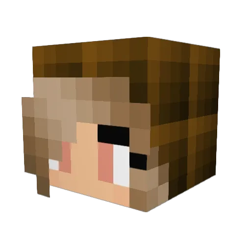 Lexy_Snow Minecraft avatar head, 3D render