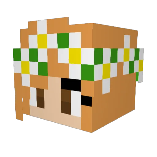 Lexyrose Minecraft avatar head, 3D render