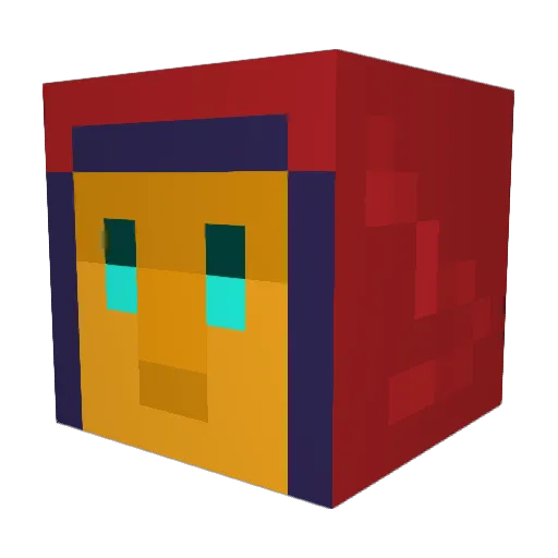 Lexzb Minecraft avatar head, 3D render