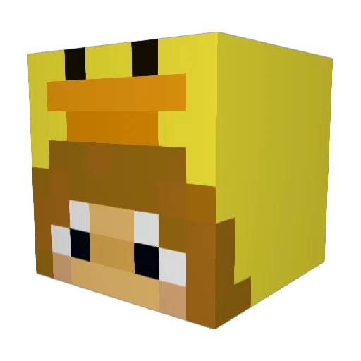 Leya15 Minecraft avatar head, 3D render