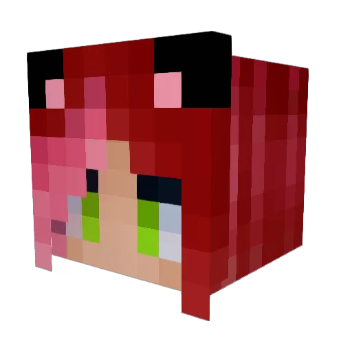 Leya3027 Minecraft avatar head, 3D render