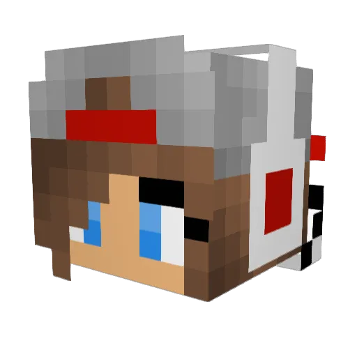 Leylaatje Minecraft avatar head, 3D render