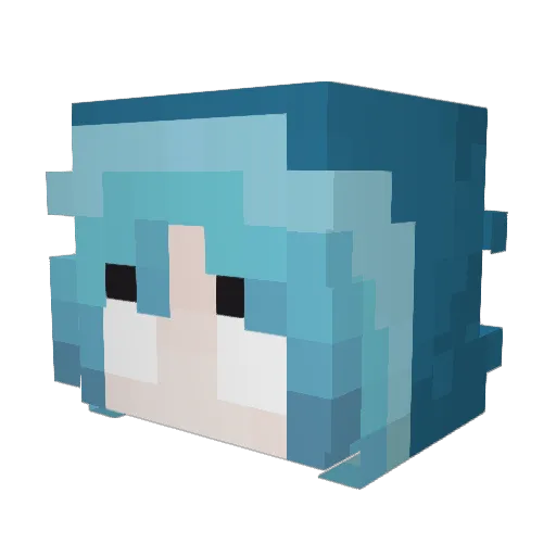 Leymoi Minecraft avatar head, 3D render