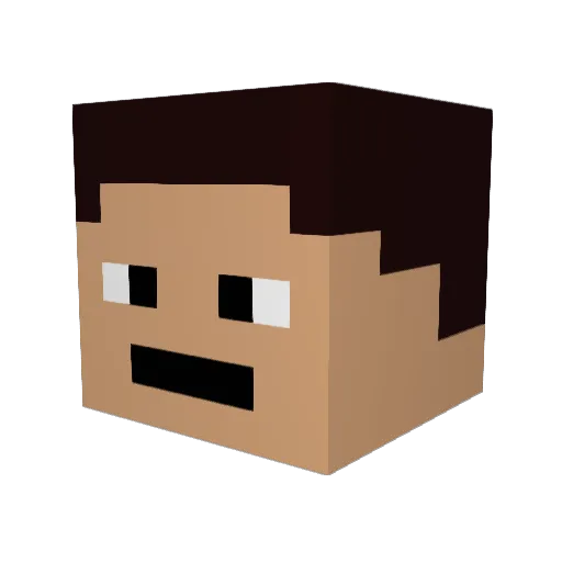 Leynnad_ Minecraft avatar head, 3D render
