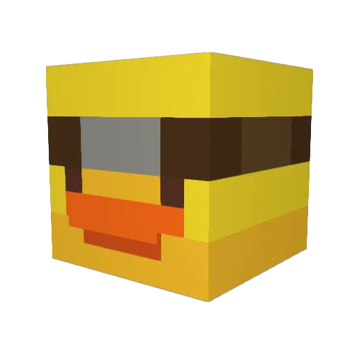 Leynru Minecraft avatar head, 3D render