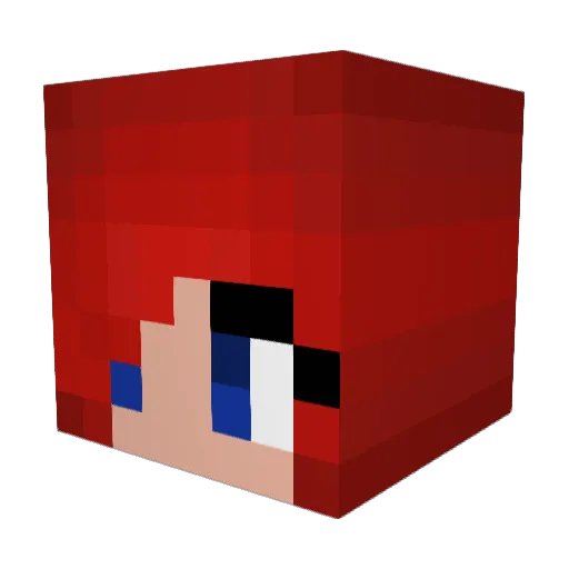 Leyrajo Minecraft avatar head, 3D render